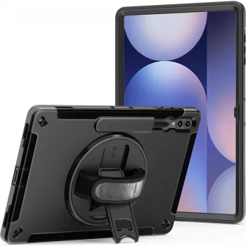 Dėklas su atrama ir rankenėle JT Berlin, skirtas Samsung Galaxy Tab S10 Ultra / S9 Ultra, juodas