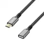 USB 3.2 Gen2 Type-C prailginimo laidas, USB-C (vyriškas) į USB-C (moteriškas), PD, 1 m