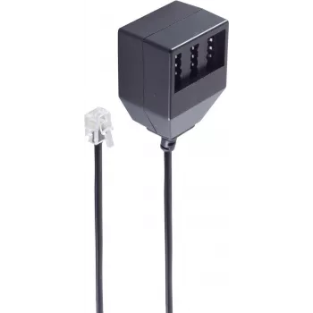 Telefono laidas ShiverPeaks BS71018-1 0,2 m Juodas