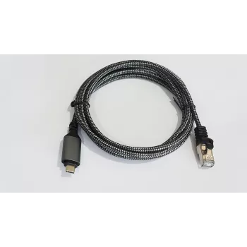 Tinklo kabelis AKTBXKS6USBC30B RJ-45 USB-C Cat.6 3m juodas