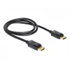 DisplayPort kabelis DeLOCK 82423 1 m vyriškas-į-vyrišką juodas