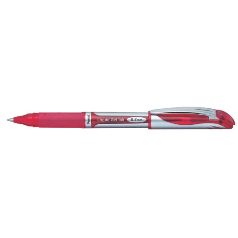 PENTEL EnerGel XM Klick raudonas 0,7 mm užsegamas rašiklis