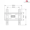 TV laikiklis ant sienos MACLEAN MC-777, 13–42 colių, iki 35 kg, VESA 75x75–200x200, metalinis, juodas
