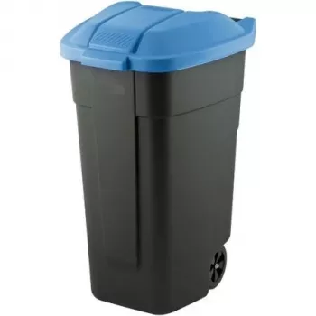Curver šiukšlių dėžė juoda 110L / dangtis mėlynas