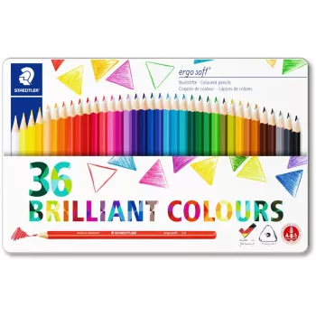 Spalvoti pieštukai Staedtler Ergosoft 157 Multicolour 36 vnt.
