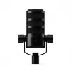 Studijinis mikrofonas RØDE PodMic USB – kardioidinis XLR/USB, 24 bitai / 48 kHz, USB-C, ausinių išvestis, sukamasis garsumo reguliatorius, juodas
