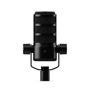 Studijinis mikrofonas RØDE PodMic USB – kardioidinis XLR/USB, 24 bitai / 48 kHz, USB-C, ausinių išvestis, sukamasis garsumo reguliatorius, juodas