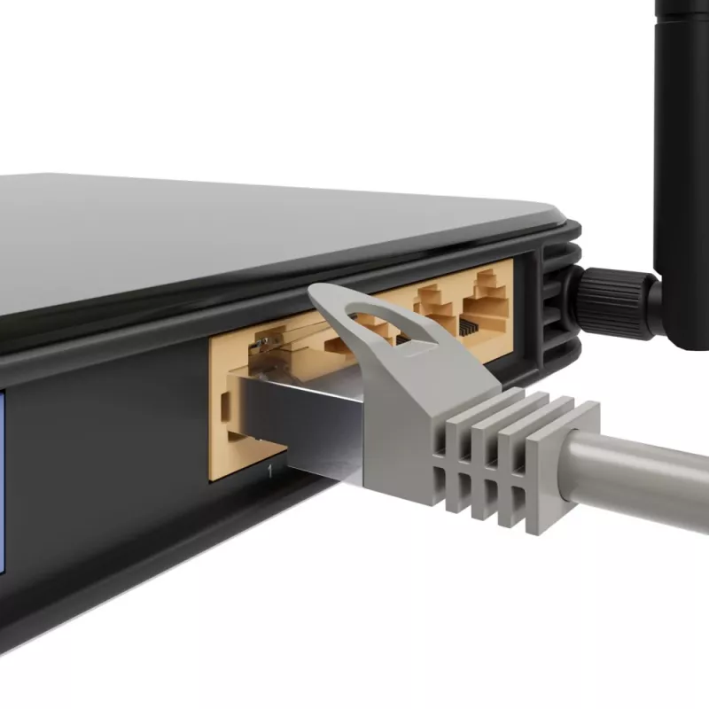 Ethernet jungiamasis laidas Extralink Cat 5e UTP, 10 m, RJ-45–RJ-45, pilkas