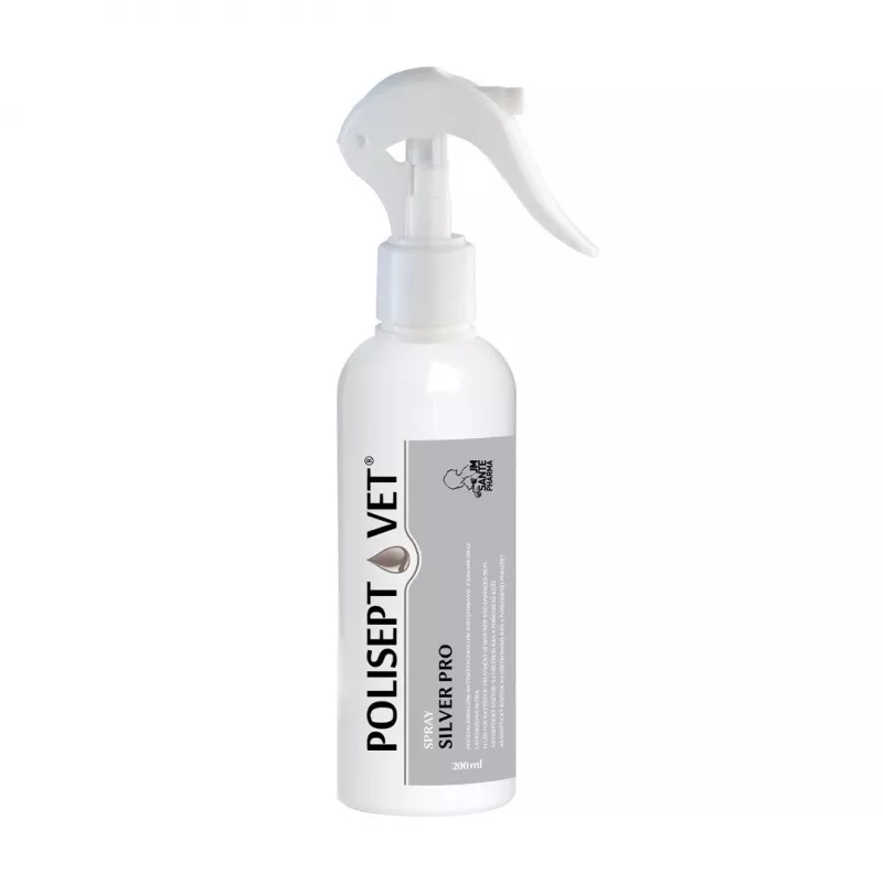 Antiseptinis purškalas JM Sante Polisept Vet Silver Pro 200 ml – veterinarinis purškalas žaizdoms ir odai