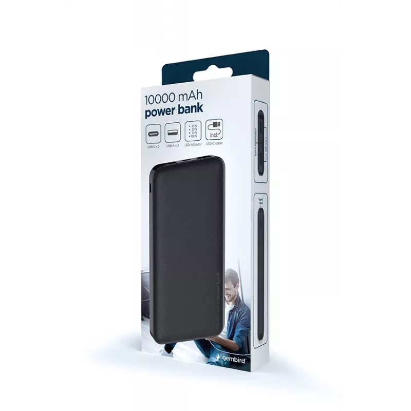 Nešiojamas įkroviklis Gembird PB10-02 10000 mAh