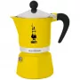 Kavos virimo aparatas Bialetti Rainbow juodai geltonas – aliumininis moka puodas viryklei, 1 vnt.