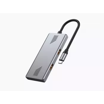 USB centras Gembird 4 prievadų USB 3.2 Gen 2 Type-C su 4x Type-A ir Type-C prievadais