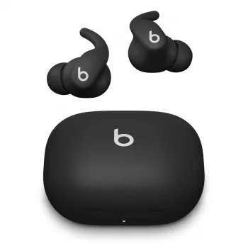 Belaidės ausinės į ausį Apple Powerbeats Fit – IPX4, ANC, Bluetooth 1 klasė, 7 h (30 h su dėklu), liečiamasis valdymas, juodos