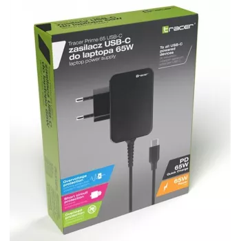 Maitinimo adapteris nešiojamam kompiuteriui Prime 65W USB C