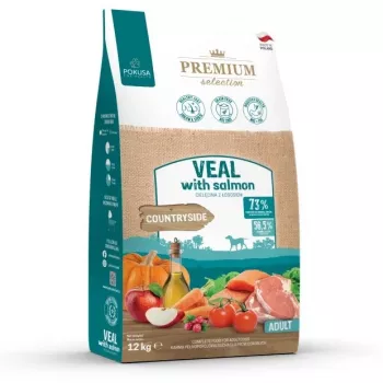 POKUSA Premium Selection Veršiena su lašiša suaugusiems šunims - sausas ėdalas - 12kg