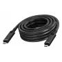 Vision USB-C laidas – 24 kontaktų USB-C (kištukas) į 24 kontaktų USB-C (kištukas) – USB 3.2 Gen 1 / DisplayPort 2.1 – 3 A – 10,0 m – aktyvus optinis laidas (AOC), USB Power Delivery (60W), palaiko 4K @ 60 Hz