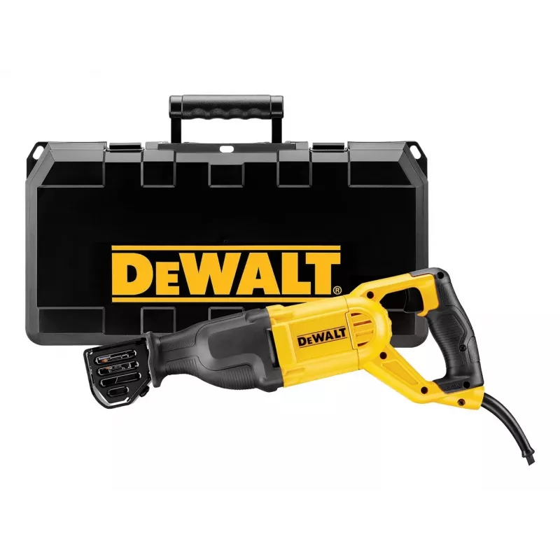 DeWALT DWE305PK-QS kardinis pjūklas, 1100 W, eiga 29 mm, maks. 2800 eig./min, pjovimo gylis medienoje 280 mm, 3,5 kg, juodas/geltonas