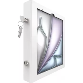 Compulocks iPad Air M2 & M3 13, Apex Enclosure Brandable Floor Stand - White - Aufstellung - für Tablett - Branding-fähig - verriegelbar - Metall, Pol