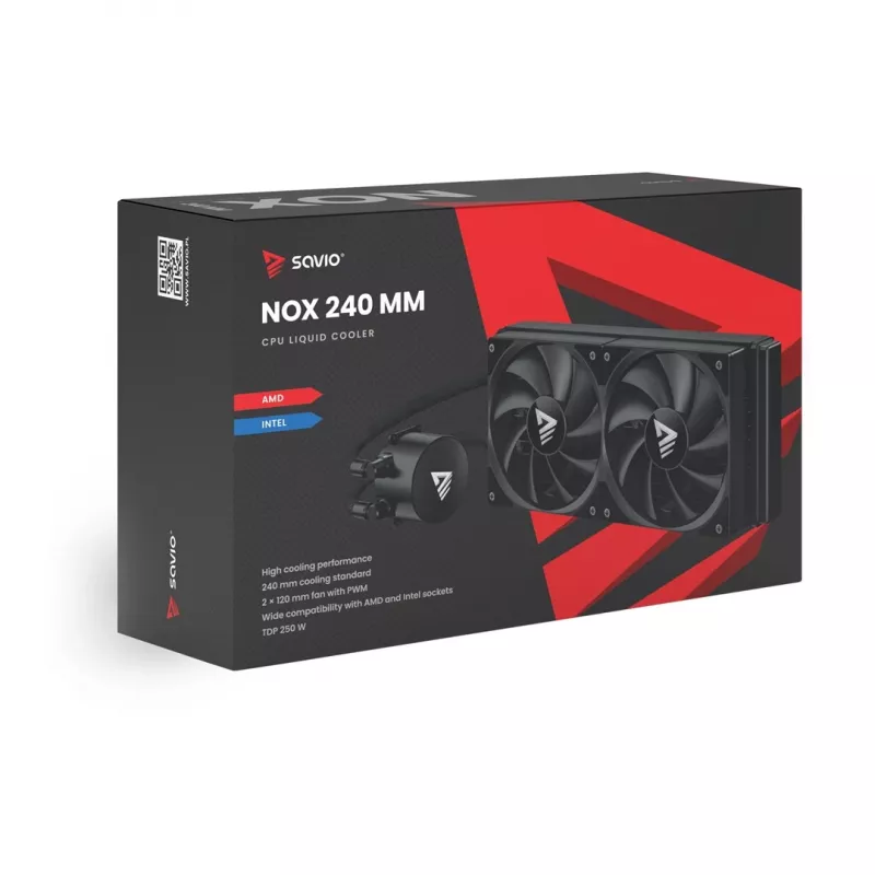 Skysčio aušinimo rinkinys SAVIO NOX 240 mm