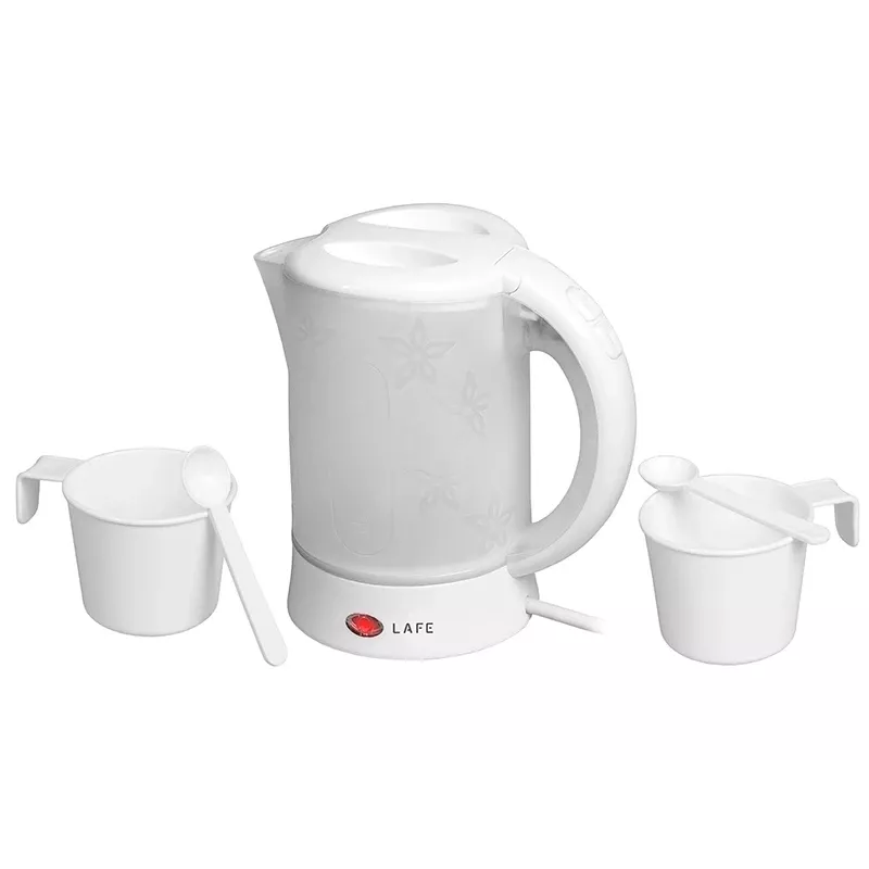 Elektrinis virdulys LAFE LAFCZA45865, nerūdijantis plienas, 0,6 L, 600 W, šviesiai pilkas, su užrakinamu dangteliu