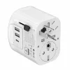 Kelioninis adapteris GEMBIRD TPA-EU2A1C15-01-W — 15W, 2× USB-A + 1× USB-C, E tipo kištukas