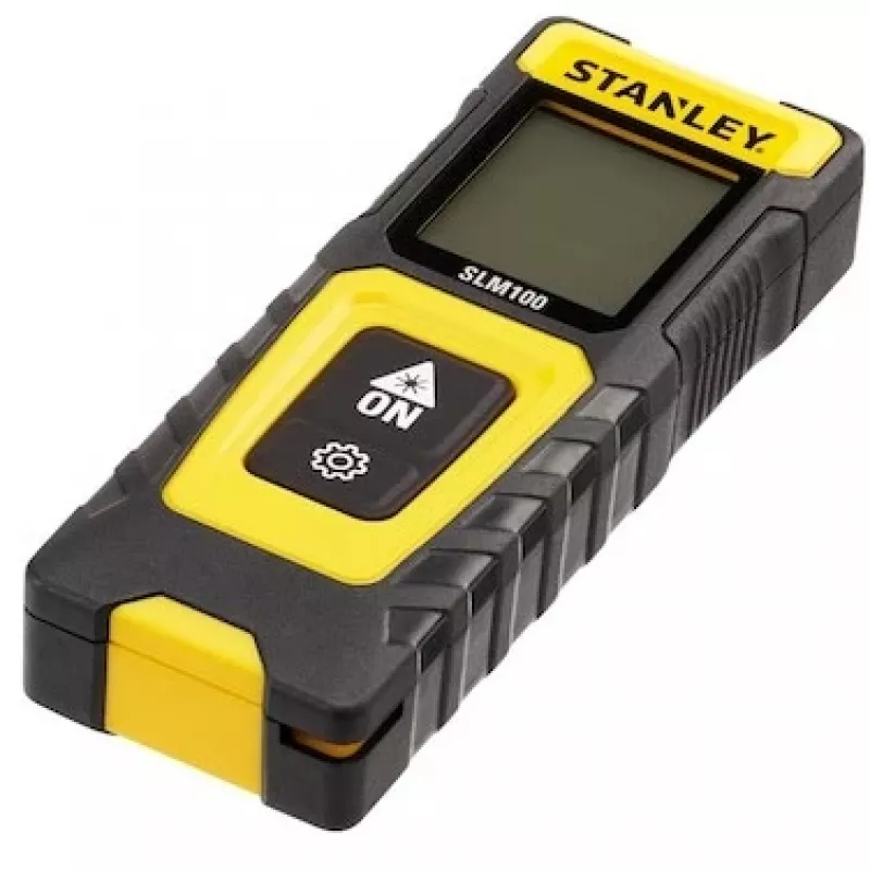 Lazerinis atstumo matuoklis STANLEY SLM100 – matavimo nuotolis 30 m, kompaktiškas rankinis prietaisas