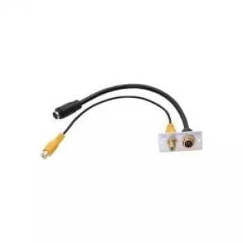 S-Video + RCA lizdas Kindermann 7444000505 aliuminis 50 mm