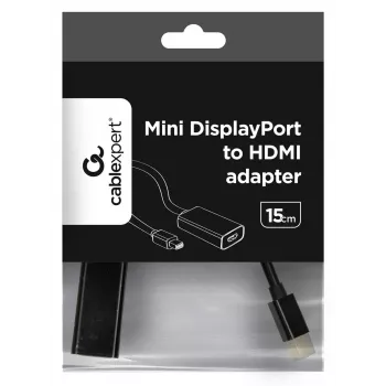 Gembird A-MDPM-HDMIF-02 vaizdo kabelio adapteris Mini DisplayPort į HDMI A tipas (moteriška) juodas