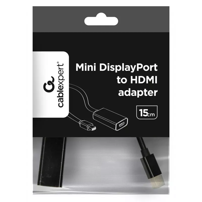 Gembird A-MDPM-HDMIF-02 vaizdo kabelio adapteris Mini DisplayPort į HDMI A tipas (moteriška) juodas