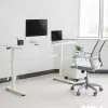 Stalas su rankiniu aukščio reguliavimu Ergo Office ER-401 W, maks. 40 kg, maks. aukštis 117 cm, su stalviršiu darbui stovint ir sėdint