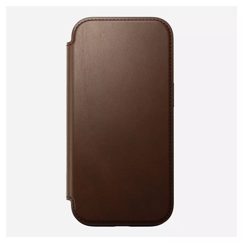 Dėklas Folio Nomad NM01679585, iPhone 16 Pro, ruda oda