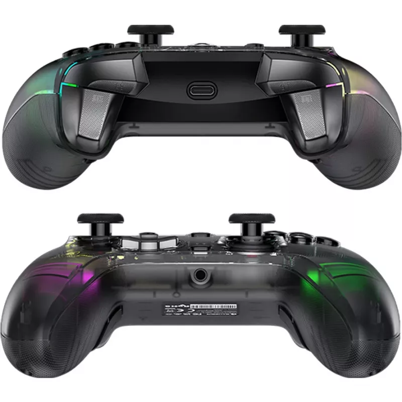 Žaidimų pultas GameSir Kaleid skaidrus juodas, laidinis USB Type-C, skirtas Xbox One / Xbox Series X / Series S, 3 m laidas