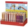 Stabilo Multitalentstift woody 7,60 cm (3) – 48 spalvų apvalus stendas, universalus dažymo įrankis: spalvotas pieštukas, akvarelinis pieštukas, vaškinė kreidelė