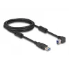 DeLOCK USB kabelis Type-A kištukas į Type-B kištuką 90° kairėn lenktas 2 m