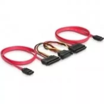SATA All-in-One kabelis DeLOCK 84356 0,5 m raudonas
