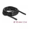Delock Lanksti spiralinė žarna 2m x 10mm Juoda