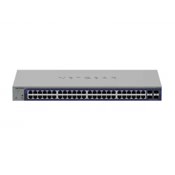 Valdomas Gigabit Ethernet jungiklis Netgear GS752TX, 48x RJ-45 10/100/1000, 10G palaikymas, 1U stovas, pilka
