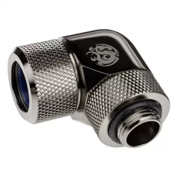 Adapteris 90° BitsPower Advanced Multi-Link G1/4 colio AG prie 14 mm išorinio skersmens kietojo vamzdelio — sukamasis