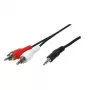 Garso kabelis 3,5 mm LogiLink CA1043 5 m Juodas