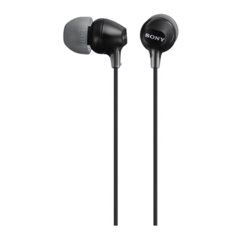 Sony MDR-EX15AP laidinės ausinės, 8–22000 Hz, skambučiai/muzika, 3 g, juodos