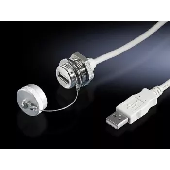 USB A – USB A laidas, Rittal 2482.220 — 1 m, baltas, kištukas–lizdas