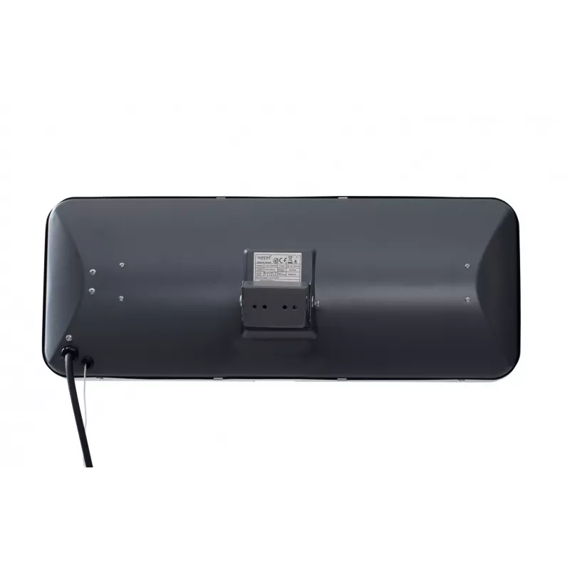 Kvarcinis elektrinis šildytuvas SUNRED LUG-2000W — 2000 W, kvarcinis stiklas, lauko montavimui, sieninis, IP24, juodas