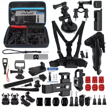 Puluz 43 dalių priedų rinkinys sportinėms kameroms (tinka Osmo Action 5 Pro, Ace Pro 2) PKT47