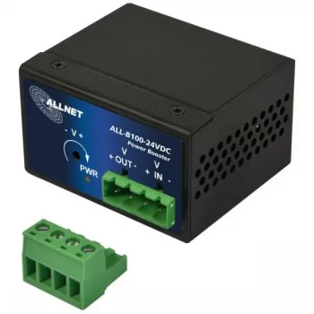 ALLNET ALL-B100-24VDC DC-DC įtampos keitiklis: 24VDC į 48–55VDC, iki 95W
