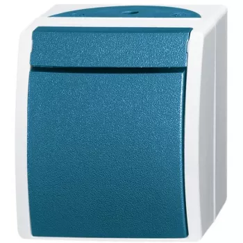BUSCH-JAEGER 2621 W-53 jungiklių ir kištukinių lizdų rinkinys, mėlynas/baltas, IP44