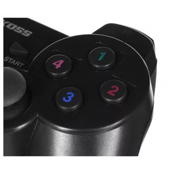 Žaidimų pultas VAKOSS GP-3925BK Juodas belaidis RF analoginis/digitalinis PC ir PlayStation 3, 12 mygtukų, 2,4 GHz, nano imtuvas
