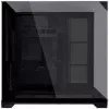 Lian Li O11 Vision Compact PC korpuso komplektas + 3x UNI FAN SL-INF 120 Reverse Blade ventiliatorius - juodas