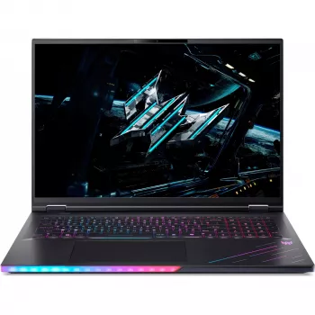 Nešiojamas kompiuteris Acer Predator Helios 18 PH18-73-93YX — Intel Core Ultra 9 275HX, 18 colių WQUXGA 3840×2400, 64 GB DDR5, 2 TB SSD, NVIDIA GeForce RTX 5090, Windows 11 Pro, juodas
