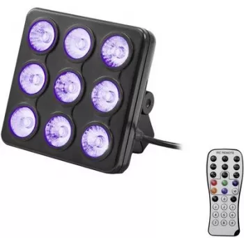 LED efektinis šviestuvas EUROLITE 42110199 su 9 LED, DMX valdymu