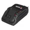 Kampinis šlifuoklis YATO YT-82826, 18V Li-Ion 2Ah, 125 mm diskas, 10 000 aps./min., M14 sriegis, beįrankis reguliuojamas gaubtas